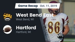 Recap: West Bend East  vs. Hartford  2019