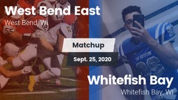 Matchup: East  vs. Whitefish Bay  2020