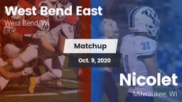 Matchup: East  vs. Nicolet  2020