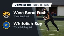 Recap: West Bend East  vs. Whitefish Bay  2022