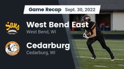 Recap: West Bend East  vs. Cedarburg  2022