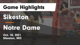 Sikeston  vs Notre Dame  Game Highlights - Oct. 18, 2021