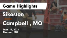 Sikeston  vs Campbell , MO Game Highlights - Sept. 12, 2022