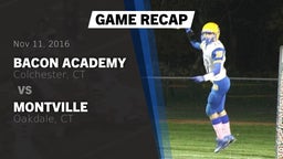 Recap: Bacon Academy  vs. Montville  2016