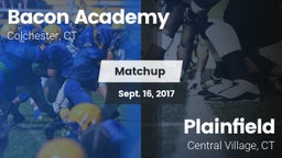 Matchup: Bacon Academy High vs. Plainfield  2017