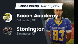 Recap: Bacon Academy  vs. Stonington  2017