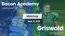 Matchup: Bacon Academy High vs. Griswold  2018
