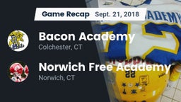 Recap: Bacon Academy  vs. Norwich Free Academy 2018