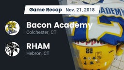 Recap: Bacon Academy  vs. RHAM  2018