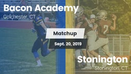 Matchup: Bacon Academy High vs. Stonington  2019
