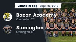 Recap: Bacon Academy  vs. Stonington  2019