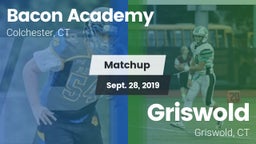 Matchup: Bacon Academy High vs. Griswold  2019