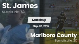 Matchup: St. James High vs. Marlboro County  2016