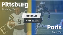 Matchup: Pittsburg High vs. Paris  2017