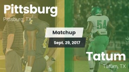 Matchup: Pittsburg High vs. Tatum  2017