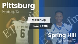 Matchup: Pittsburg High vs. Spring Hill  2018