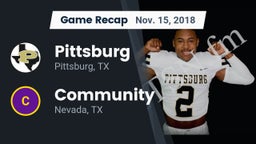 Recap: Pittsburg  vs. Community  2018