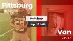 Matchup: Pittsburg High vs. Van  2020