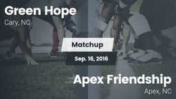 Matchup: Green Hope High vs. Apex Friendship  2016