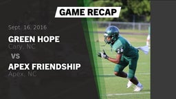 Recap: Green Hope  vs. Apex Friendship  2016