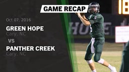 Recap: Green Hope  vs. Panther Creek  2016