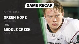Recap: Green Hope  vs. Middle Creek  2016