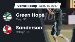 Recap: Green Hope  vs. Sanderson  2017
