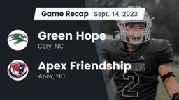 Recap: Green Hope  vs. Apex Friendship  2023