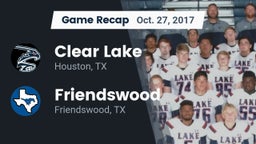 Recap: Clear Lake  vs. Friendswood  2017