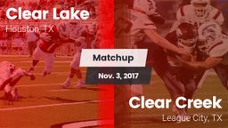 Matchup: Clear Lake High vs. Clear Creek  2017