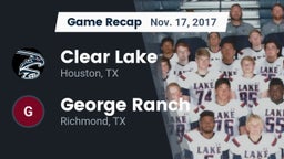 Recap: Clear Lake  vs. George Ranch  2017
