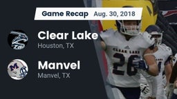 Recap: Clear Lake  vs. Manvel  2018