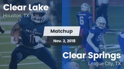 Matchup: Clear Lake High vs. Clear Springs  2018