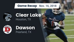 Recap: Clear Lake  vs. Dawson  2018