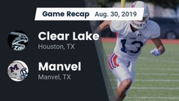Recap: Clear Lake  vs. Manvel  2019