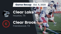 Recap: Clear Lake  vs. Clear Brook  2020