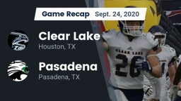 Recap: Clear Lake  vs. Pasadena  2020