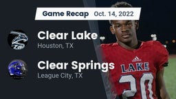 Recap: Clear Lake  vs. Clear Springs  2022