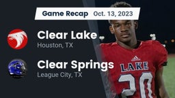 Recap: Clear Lake  vs. Clear Springs  2023