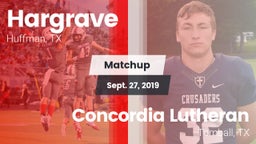 Matchup: Huffman  vs. Concordia Lutheran  2019