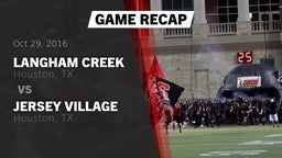 Recap: Langham Creek  vs. Jersey Village  2016