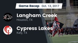 Recap: Langham Creek  vs. Cypress Lakes  2017