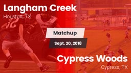 Matchup: Langham Creek High vs. Cypress Woods  2018