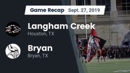 Recap: Langham Creek  vs. Bryan  2019
