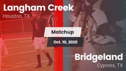 Matchup: Langham Creek High vs. Bridgeland  2020
