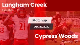 Matchup: Langham Creek High vs. Cypress Woods  2020