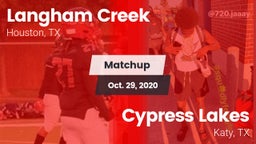 Matchup: Langham Creek High vs. Cypress Lakes  2020