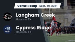 Recap: Langham Creek  vs. Cypress Ridge  2021