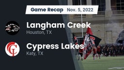 Recap: Langham Creek  vs. Cypress Lakes  2022