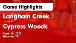Langham Creek  vs Cypress Woods  Game Highlights - Sept. 16, 2022